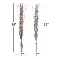 Set of 2" Brown Wood Natural Foliage, 7" x 58"