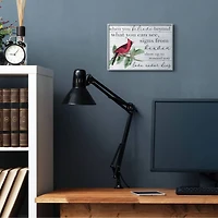 Stupell Industries Love Never Dies Cardinal Wall Art in Gray Frame