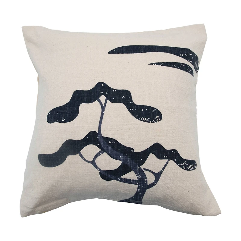 Hello Honey® Square Cotton Printed Slub Pillow