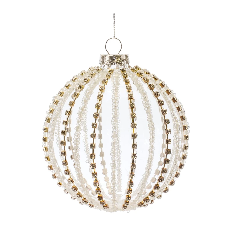 6ct. 4" Jeweled Glass Ball Ornaments