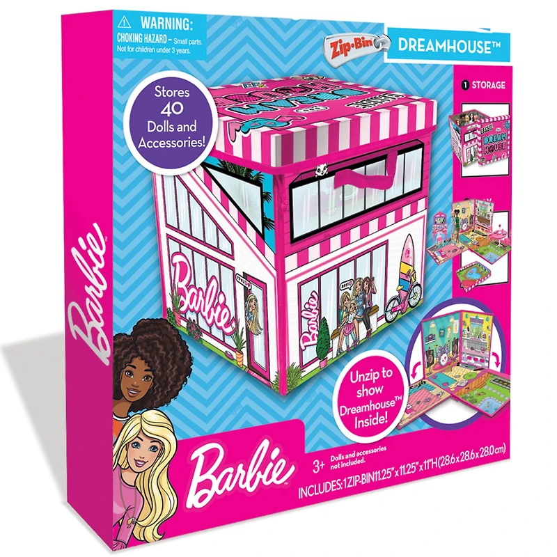 Tara Toy™ ZipBin® Barbie® Dreamhouse™ Play & Store Toy Box