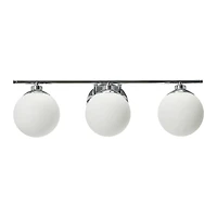 Hello Honey® Robert Stevenson Lighting Lorne Metal & Frosted Glass 3-Light Vanity