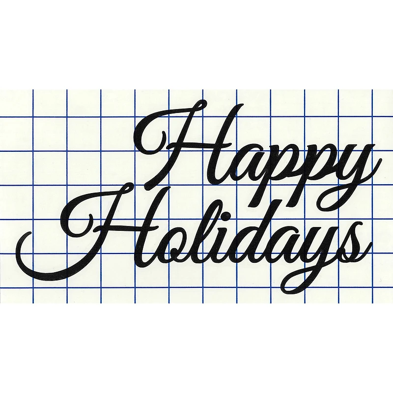 Leisure Arts® Vinyl Matte Black Happy Holidays Decal
