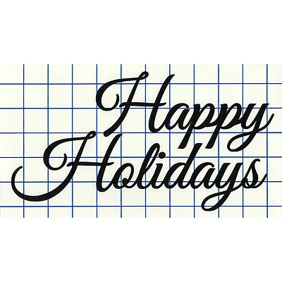 Leisure Arts® Vinyl Matte Black Happy Holidays Decal
