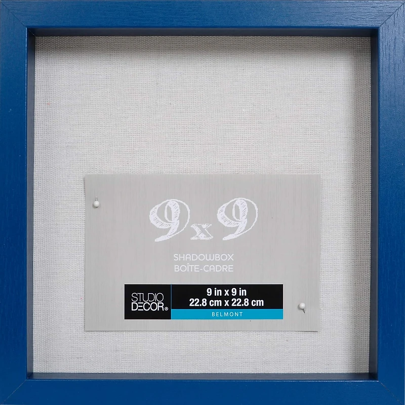 Sapphire Blue 9" x 9" Belmont Shadow Box by Studio Décor®