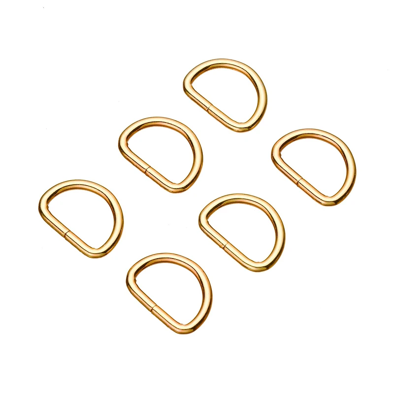 26mm Gold D-Rings, 8ct. by Bead Landing™