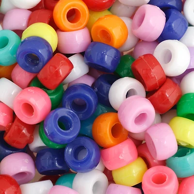 John Bead 6mm Assorted Opaque Mini Pony Beads, 1,000ct.
