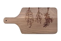Dried Herbs 17" x 8" Walnut Paddle Cutting Board