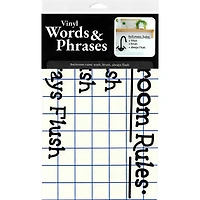 Leisure Arts® Vinyl Bathroom Rules Wash Brush Always Flush Black Wall Decal