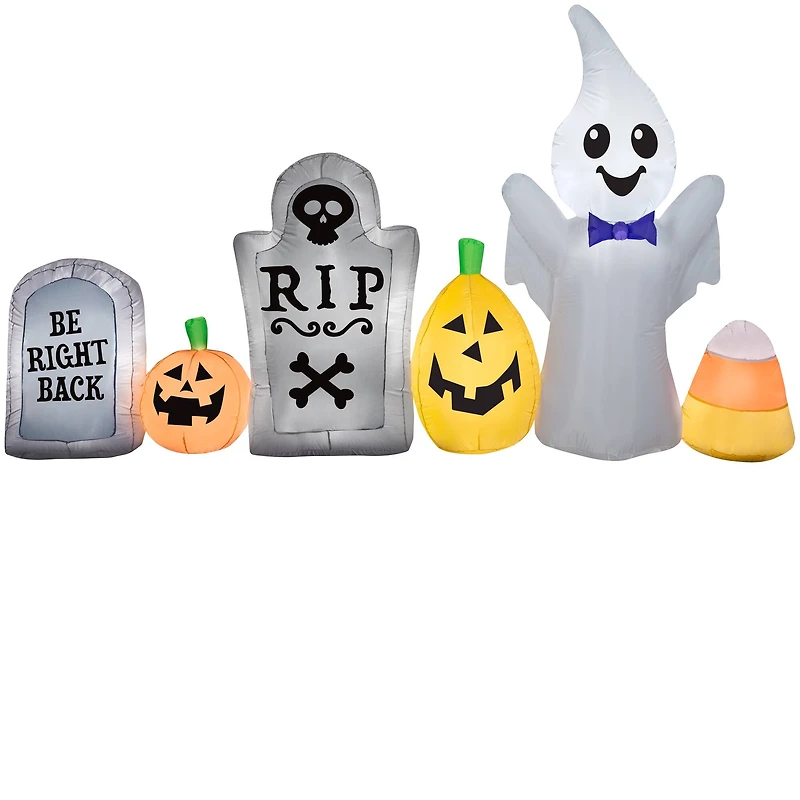 9ft. Airblown® Inflatable Halloween Ghost in Cemetery Scene