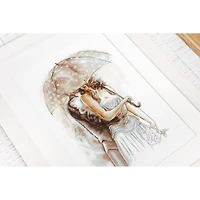 Luca-s Under Umbrella Counted Cross Stitch Kit