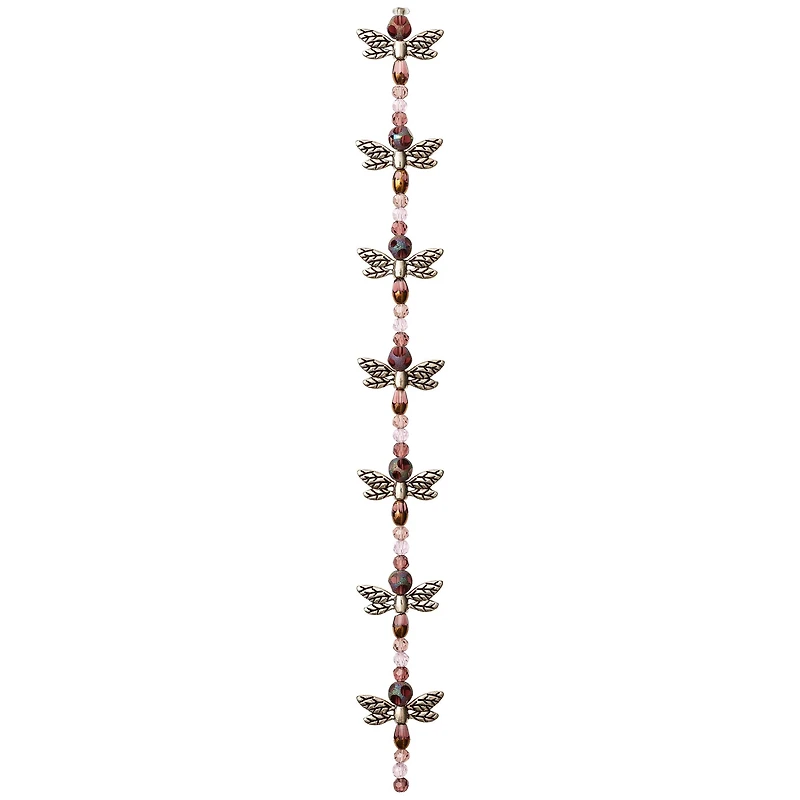 Glass & Metal Dragonfly Beads, 20mm by Bead Landing™