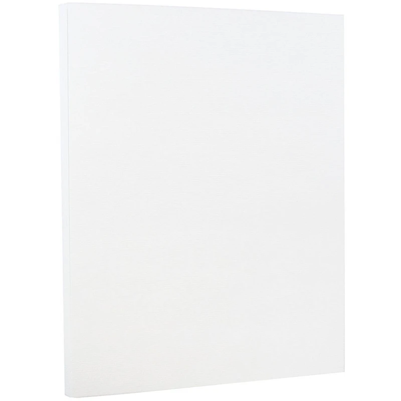 JAM Paper Strathmore Bright White 8.5" x 11" Cardstock, 50 Sheets