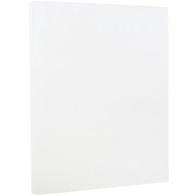 JAM Paper Strathmore Bright White 8.5" x 11" Cardstock, 50 Sheets