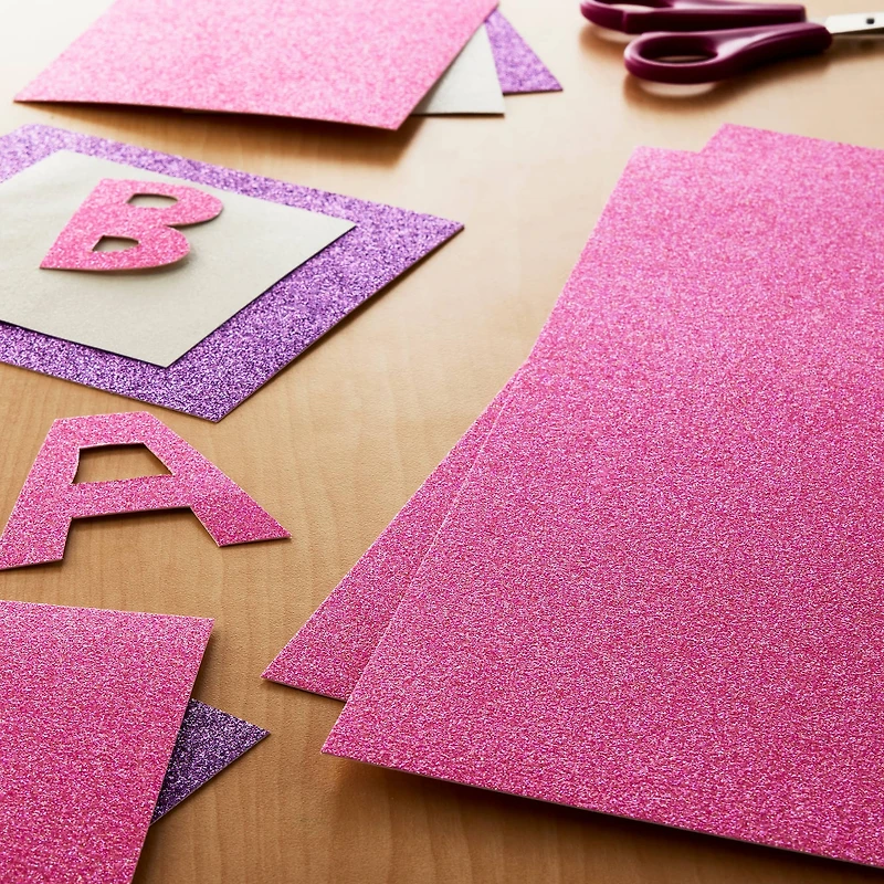 Pink Magical Glitter Paper by Recollections®, 12" x 12"