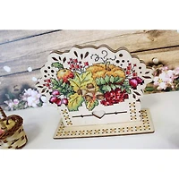 MP Studia Autumn Bouquet Cross Stitch On Wood Kit