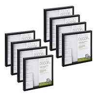 8 Pack: Black Adjustable-Depth 12" x 12" Shadow Box by Studio Décor®