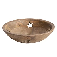Hello Honey® 11.5" Star Cutout Mango Wood Bowl