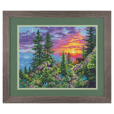 Dimensions® Counted Cross Stitch Kit, Sunset Mountain Trail