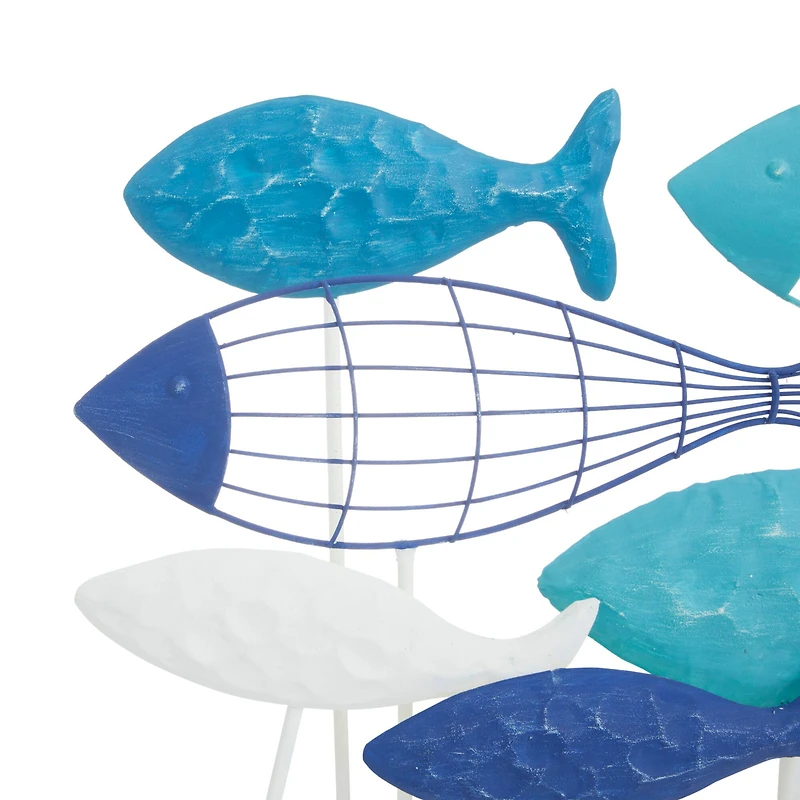 Blue Iron Coastal Sculpture, 15" x 22" x 6"