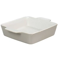 Martha Stewart 12.2" Taupe Ceramic Square Baker