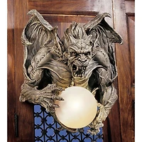 Design Toscano 17" Merciless The Gargoyle Lighted Wall Sculpture Set