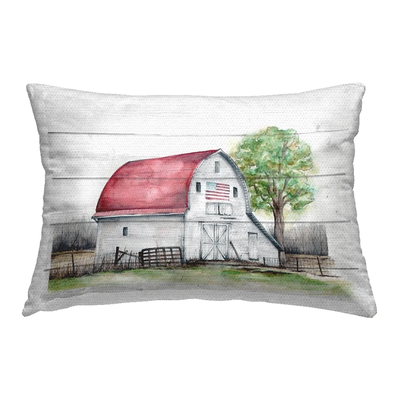 Stupell Industries Rustic Americana Farmhouse Outdoor Printed Pillow