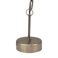 Hello Honey® White Metal Chandelier with Draped Wood Beads