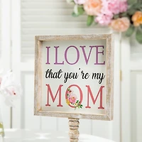 Glitzhome® 11.5" Wood Mother's Day Table Décor