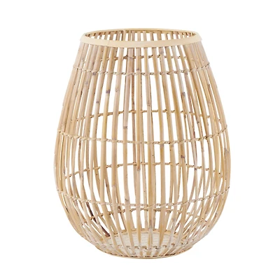 15" Bamboo Handmade Open Frame Round Vase