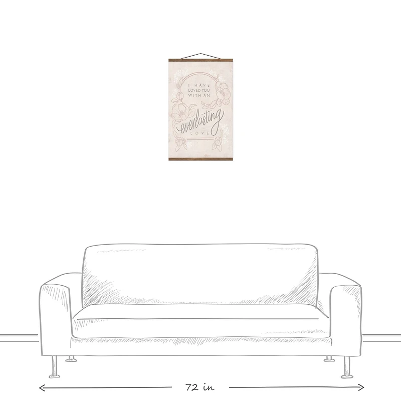 Everlasting Love Teak Hanging Canvas