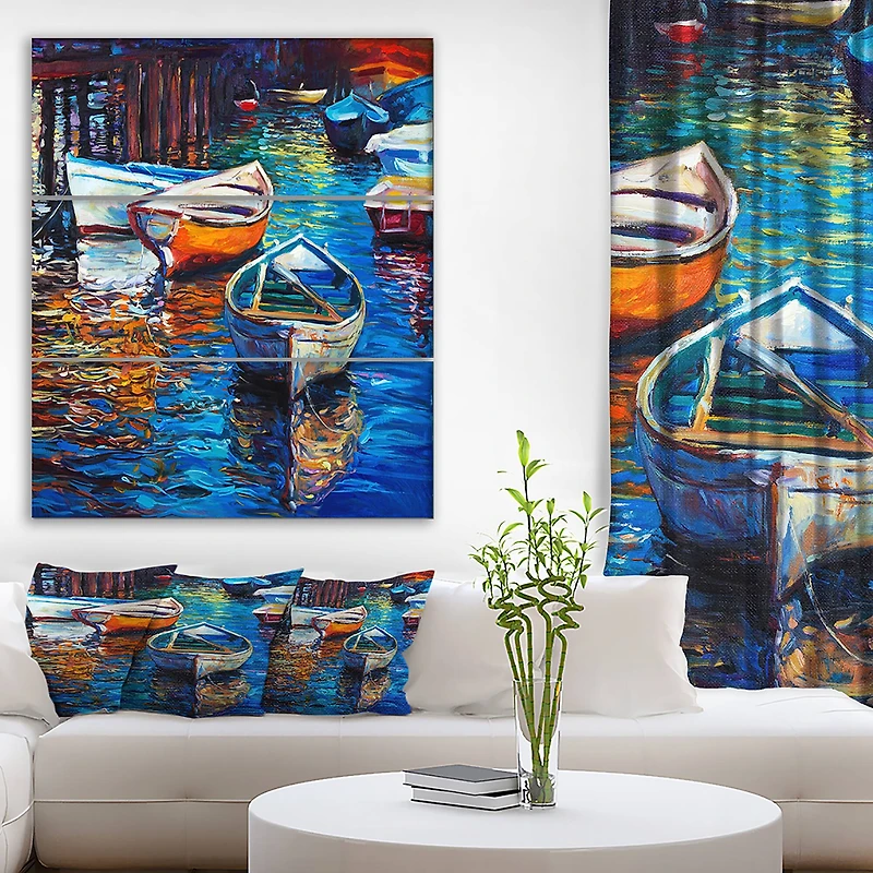 Designart - Boat over the lake