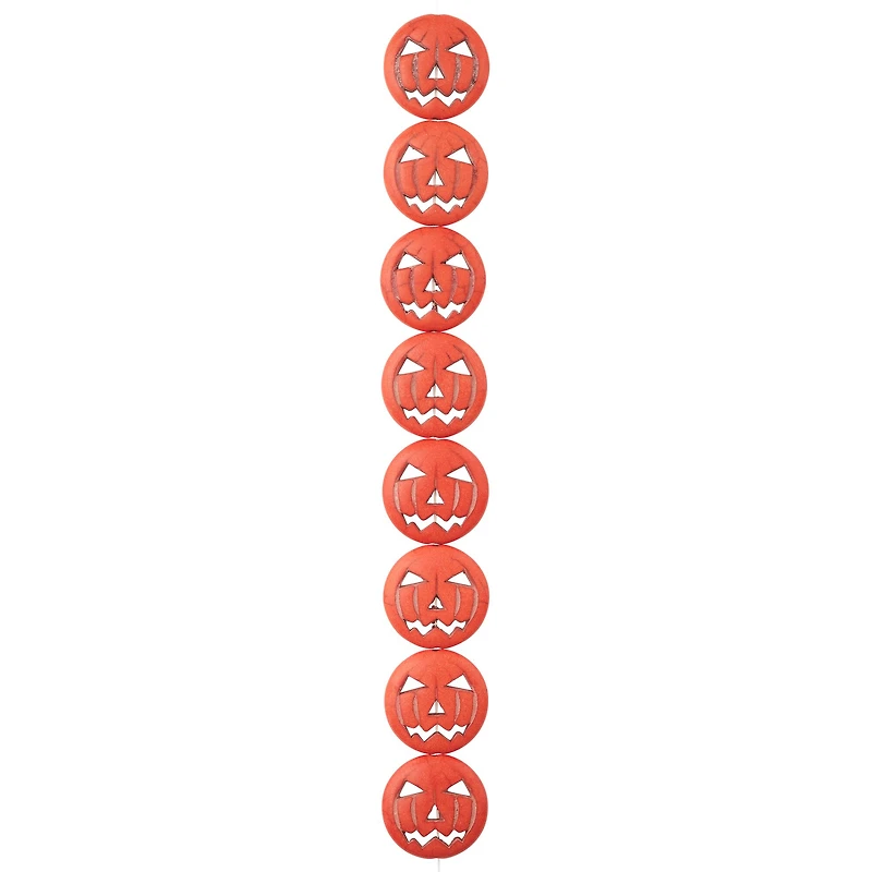 12 Pack: Orange Dyed Reconstituted Stone Pumpkin Beads, 25mm by Bead Landing™
