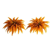 48in. Autumn Artificial Fall Boston Fern - Set of 2