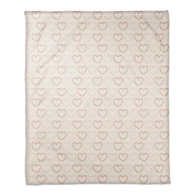 Valentine's Day Hearts Fleece Throw