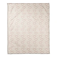 Valentine's Day Hearts Fleece Throw