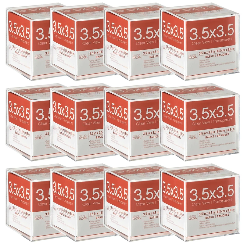12 Pack: Acrylic Photo Cube Basics By Studio Décor®, 3.5" x 3.5"