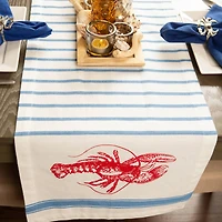Lobster Stripe Table Runner 14" x 108"