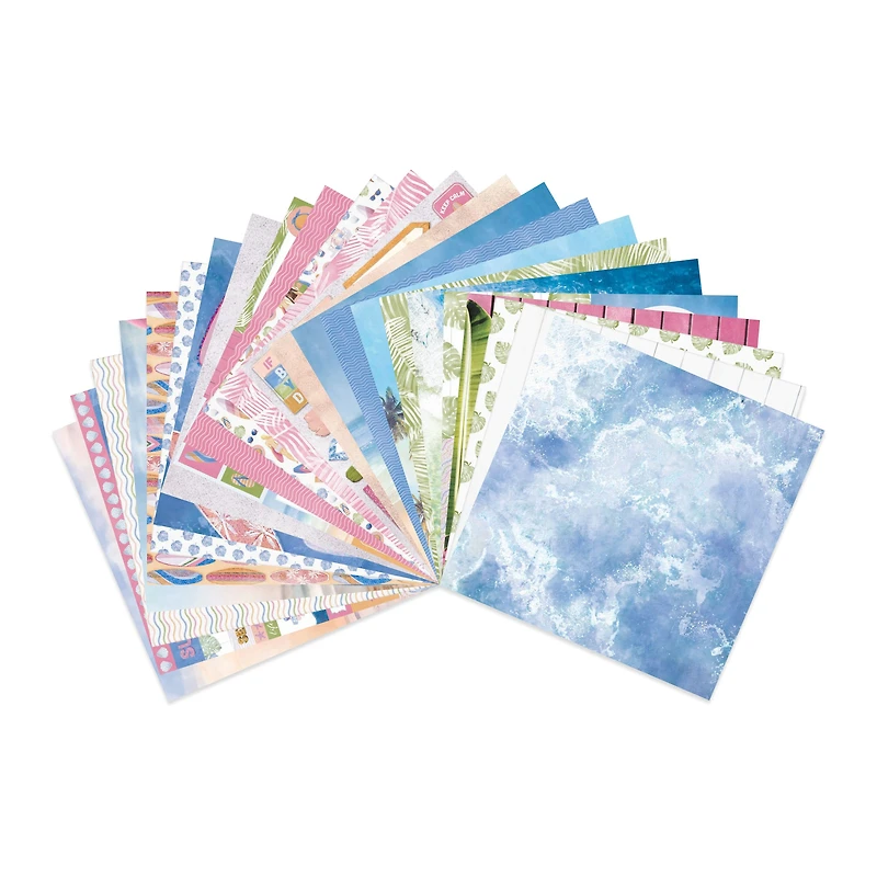 Craft Smith 12" x 12" Surfer Girl Paper Pad, 48 Sheets