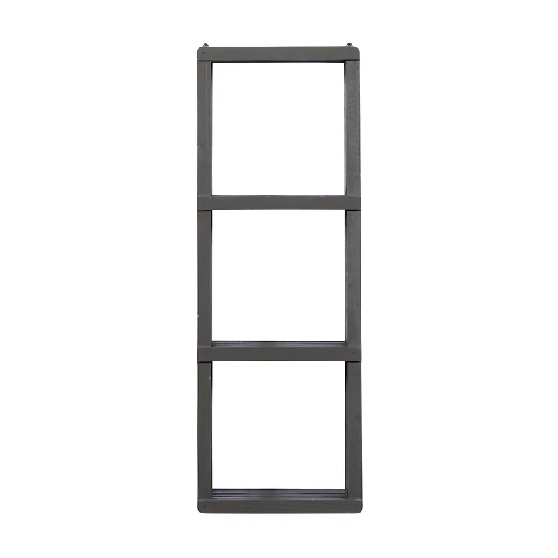 Gray Wood Contemporary Wall Shelf, 34" x 12" x 7"