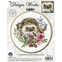 Design Works™ 8'' Round Hedgehog Counted Cross Stitch Kit