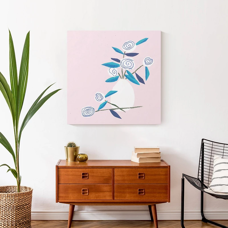 Paper Flowers 24" x 24" Canvas Wall Art