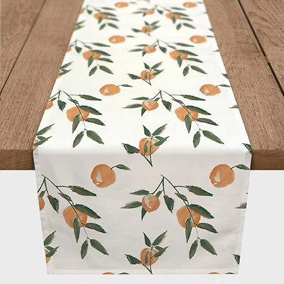 Peachy Pattern 16" x 90" Cotton Twill Runner