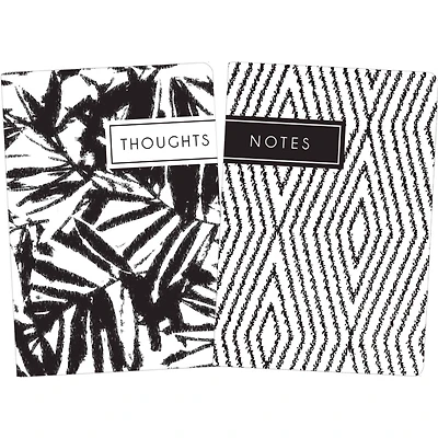 JAM Paper Bohemian Indigo Lightweight Hardcover Notebook, 2ct.