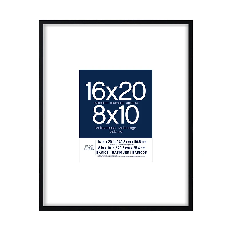 6 Pack: Black Multipurpose 8" x 10" Frame with Mat, Basics by Studio Décor®
