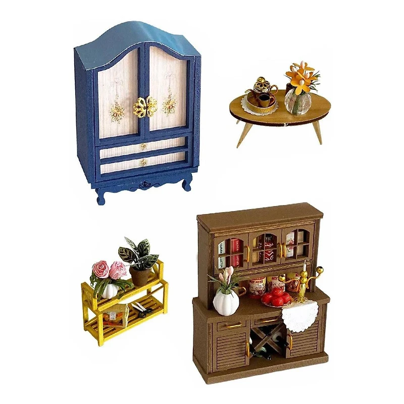 Wizardi House in English Style Miniature Dollhouse Roombox Kit