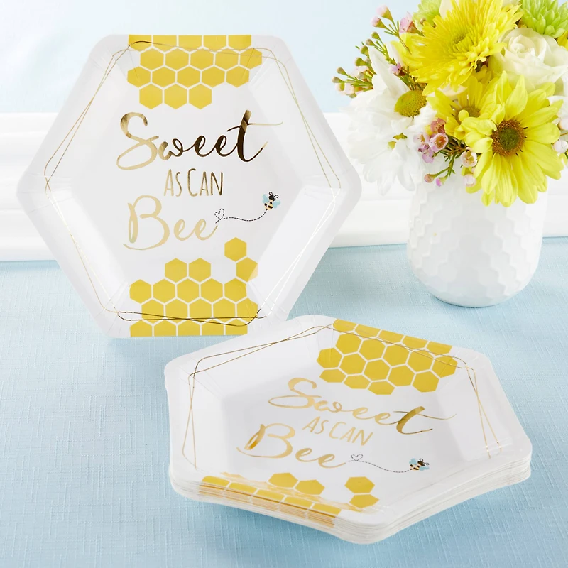Kate Aspen® 7" Sweet As Can Bee Paper Plates, 32ct.