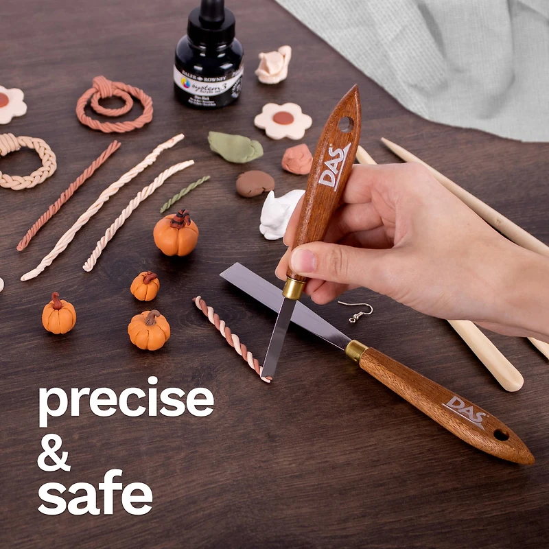 DAS® Steel with Wood Handle Spatula Clay Modeling Tool Set