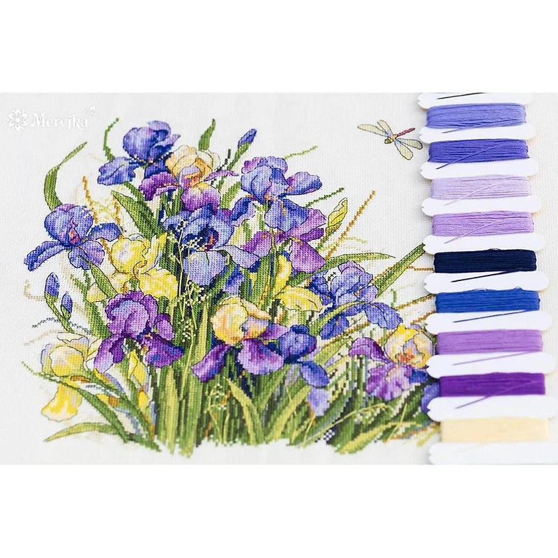 Merejka Irises Counted Cross Stitch Kit