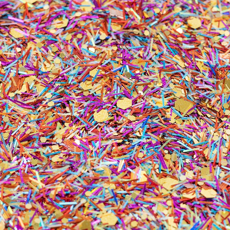 Rainbow Mixed Shape Tinsel Specialty Polyester Glitter by Recollections™